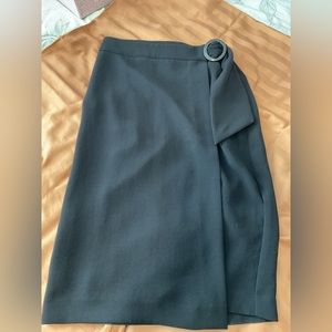 Sézane Black Midi Skirt